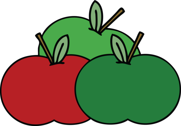 Bir insan tarafından çizilmiş tatlı bir elma karikatürü.