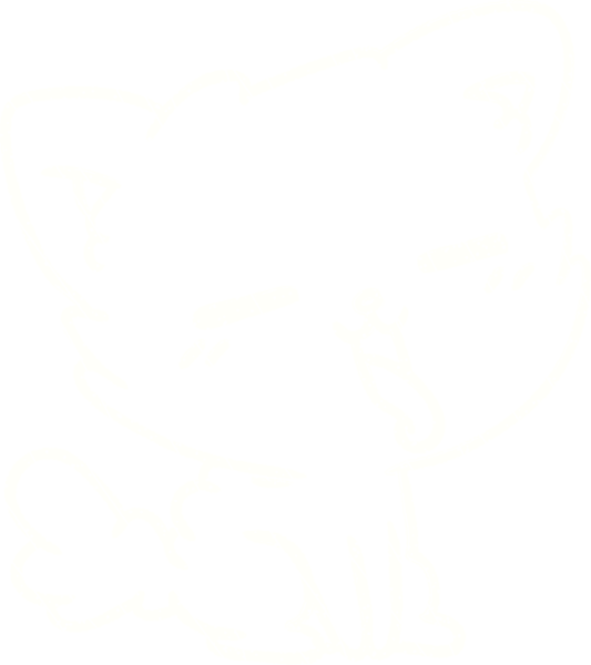 Bir insan tarafından çizilen Mutlu Kedi Tebeşiri