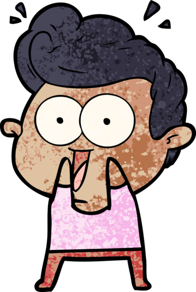 Bir insan tarafından çizilmiş heyecanlı bir çizgi film.