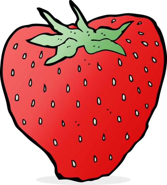 Bir insan tarafından çizilmiş çilek çizgi filmi.