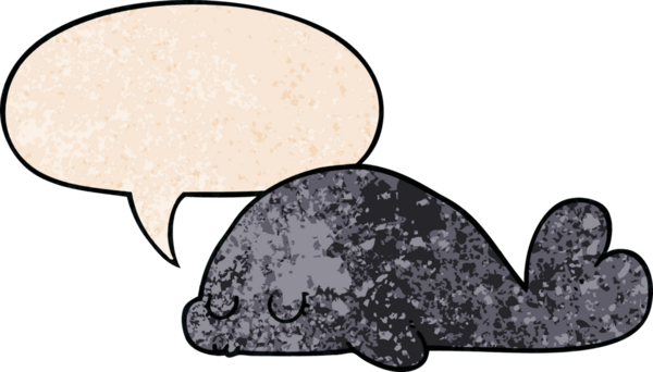 Bir insan tarafından çizilmiş eski moda konuşma baloncuklu şirin karikatür mührü.