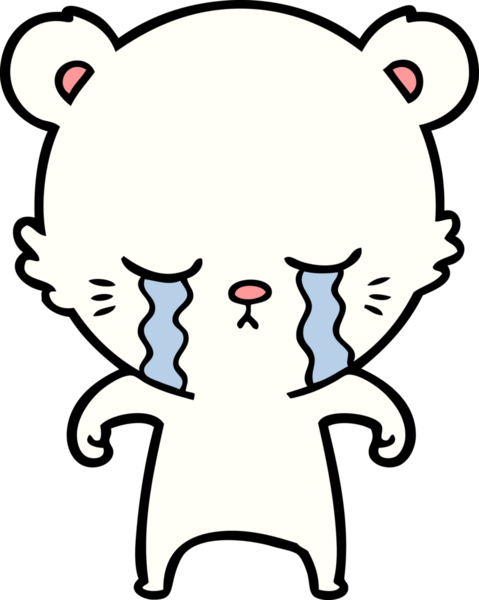 Bir insan tarafından çizilmiş kutup ayısı karikatürü