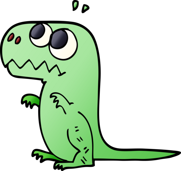 Bir insan tarafından çizilmiş tarih öncesi dinozor karalaması.