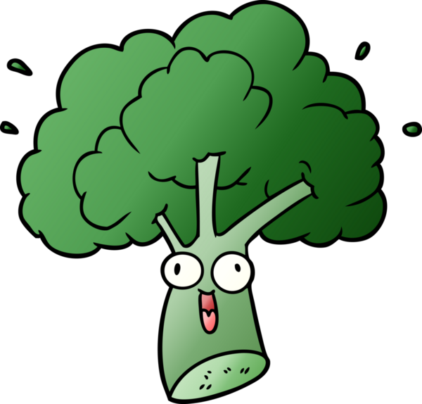 Bir insan tarafından çizilmiş bir brokoli.