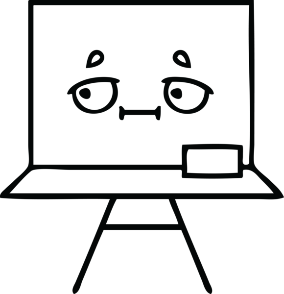 Bir insan tarafından çizilmiş karatahta çizimi