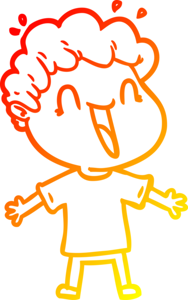 Bir insan tarafından çizilmiş mutlu bir adamın çizgi çizimi.