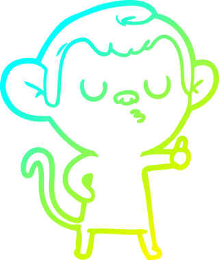 Bir insan tarafından çizilmiş soğuk gradyan çizgi çizimi.