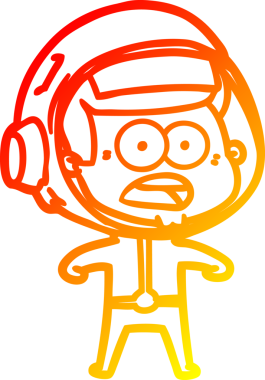 Bir insan tarafından çizilmiş bir çizgi film çizimi, astronotu şaşırttı.