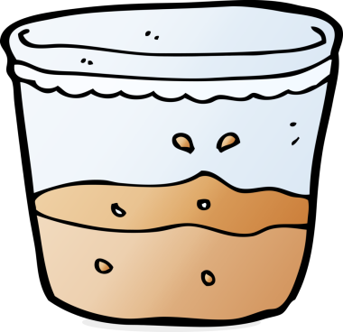 Bir insan tarafından çizilmiş bir rom bardağı.