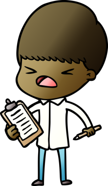 Çizgi film bir insan tarafından çizilmiş stresli adam