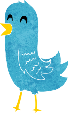 bir insan tarafından çizilmiş mutlu bir kuş.