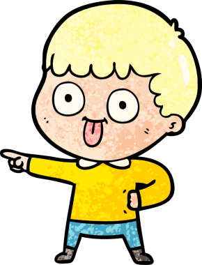 Bir insan tarafından çizilmiş çizgi film adamı.