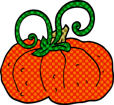 Bir insan tarafından çizilmiş karikatür kış kabağı.