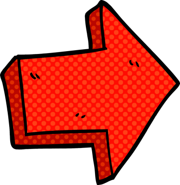 bir insan tarafından çizilmiş kırmızı ok karalaması