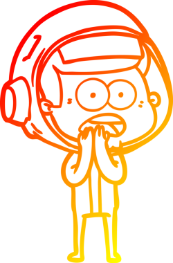 Bir insan tarafından çizilmiş bir çizgi film çizimi, astronotu şaşırttı.