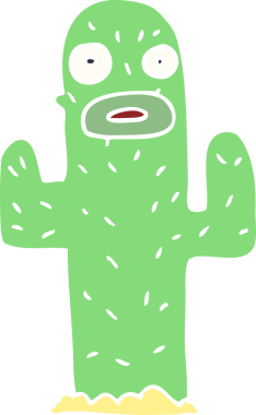 bir insan tarafından çizilmiş karalama kaktüsü.