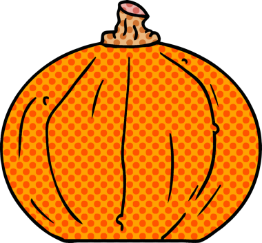 Bir insan tarafından çizilmiş bir balkabağı karalaması.