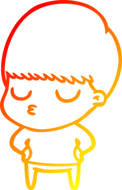 İnsan tarafından çizilmiş bir çizgi film karakteri çizimi.