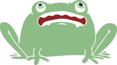 Bir insan tarafından çizilmiş karalama kurbağası.