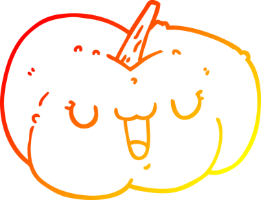 Bir insan tarafından çizilmiş bir çizgi balkabağı çizimi