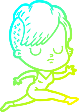 Bir insan tarafından çizilmiş bir karikatür kadın çizimi.