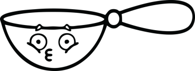 Bir insan tarafından çizilmiş bir kaşık çizimi.