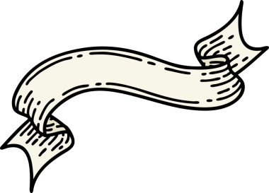 bir insan tarafından çizilmiş geleneksel bir pankart dövmesi