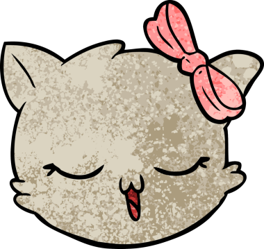 bir insan tarafından çizilmiş kedi yüzü.