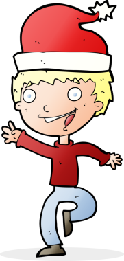 Çizgi filmci bir insan tarafından çizilen Noel için hazırlanıyor.