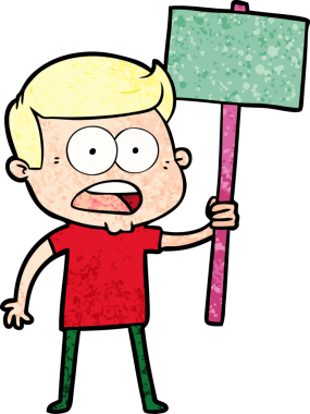 Bir insan tarafından çizilmiş bir karikatür.