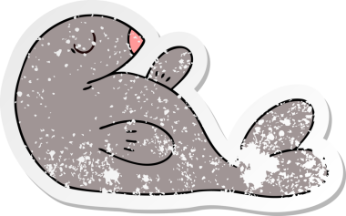 Bir insan tarafından çizilmiş garip bir el karikatür mührünün sıkıntılı çıkartması