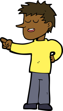 Bir insan tarafından çizilmiş çizgi filmci.