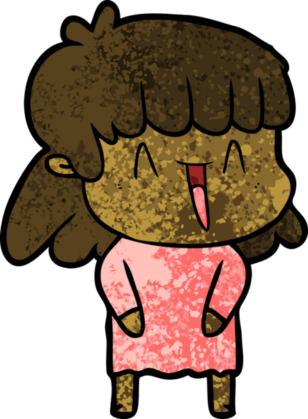 Bir insan tarafından çizilmiş karikatür kadın.