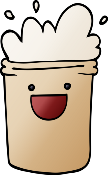 Bir insan tarafından çizilmiş mutlu içecekler.