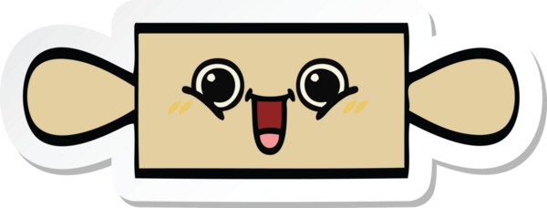 Bir insan tarafından çizilmiş şirin bir merdanenin çıkartması.