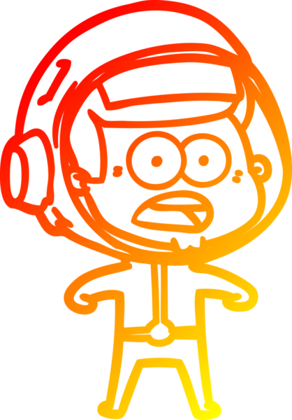 Bir insan tarafından çizilmiş bir çizgi film çizimi, astronotu şaşırttı.