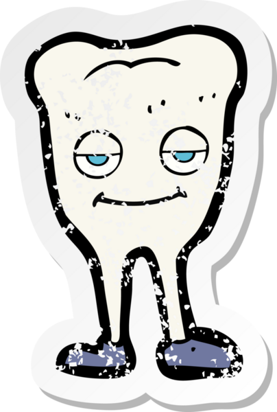 Bir insan tarafından çizilmiş mutlu dişi olan bir çizgi filmin gerilimli retro yapıştırması.
