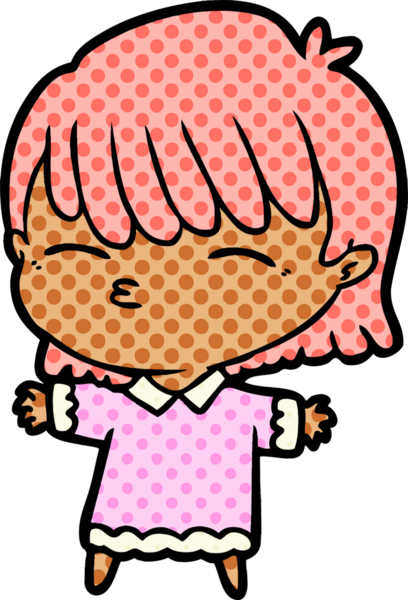 Bir insan tarafından çizilmiş karikatür kadın.