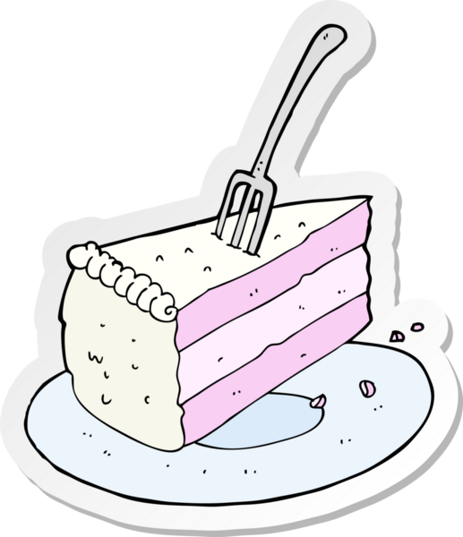 Bir insan tarafından çizilmiş bir karikatür pastasının etiketi.