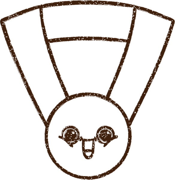 Bir insan tarafından çizilen Altın Madalya Kömür