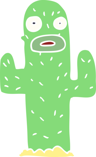 bir insan tarafından çizilmiş karalama kaktüsü.