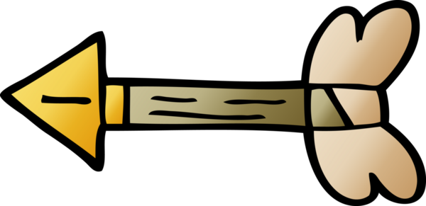 Bir insan tarafından çizilmiş karalama oku.