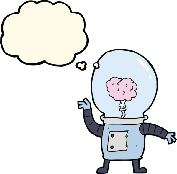 Bir insan tarafından çizilmiş düşünce baloncuklu robot robot robot robot.