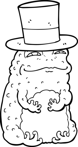 Bir insan tarafından çizilmiş zengin kara kurbağası.