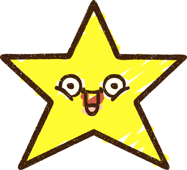 Bir insan tarafından çizilmiş yüz tebeşirli yıldız