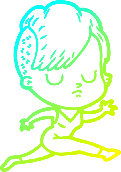 Bir insan tarafından çizilmiş bir karikatür kadın çizimi.