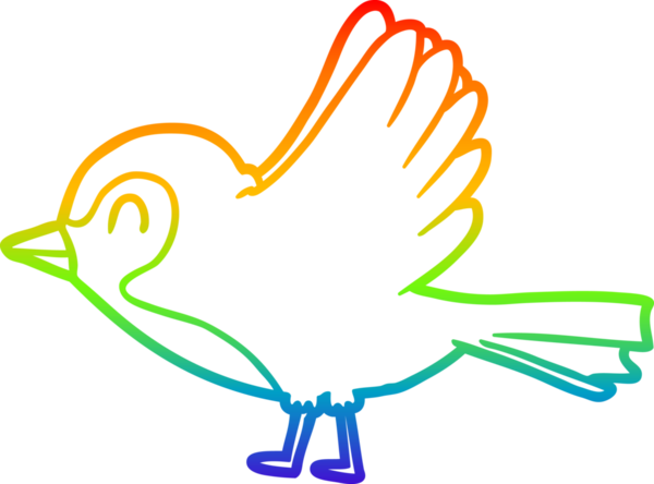 gökkuşağı gradyan çizgi çizimi bir insan tarafından çizilen Robin çizgi filmi