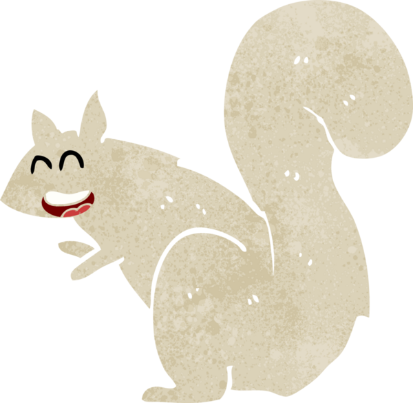 Bir insan tarafından çizilmiş bir sincap.