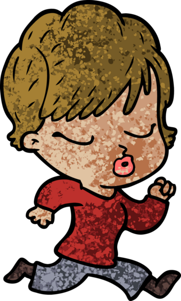 Bir insan tarafından çizilmiş gözleri kapalı çizgi film kadını.