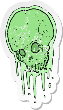 Bir insan tarafından çizilmiş yapışkan bir karikatürün gerilimli yapıştırması.